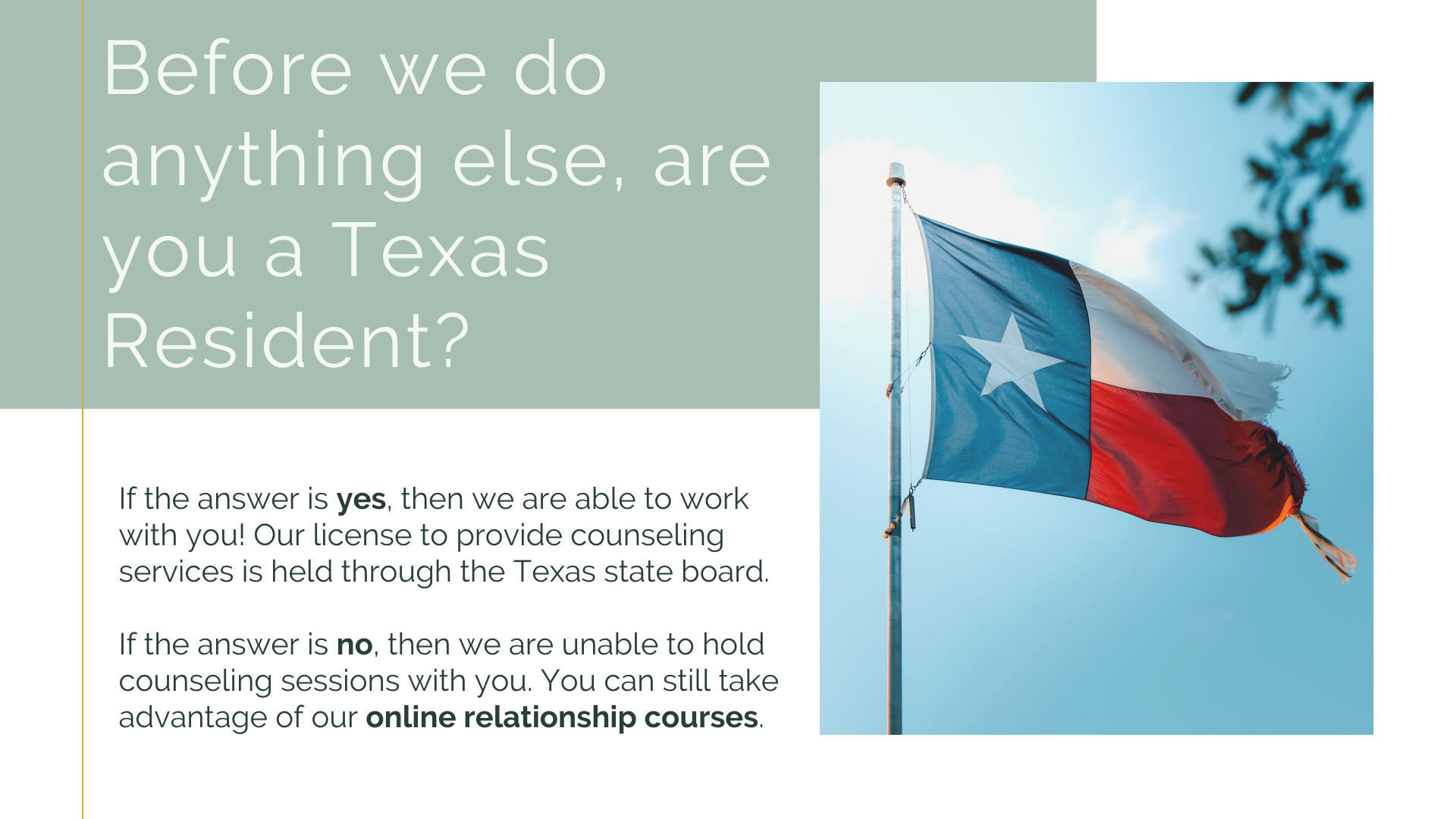 are you a texas resident?